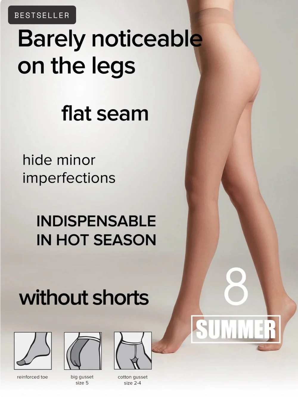 3 Separate Pairs Conte Elegant Pantyhose Size: S (8D / 20D / 40D)